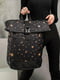 Черный рюкзак-роллтоп с принтом | 6812233 | фото 2