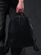 Чорний шкіряний рюкзак з водовідштовхувального матеріалу | 6812253 | фото 2
