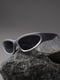 Сонцезахисні чорні окуляри з сріблястою оправою | 6812255 | фото 2