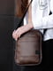 Коричневая сумка-мессенджер с потайным карманом | 6812378 | фото 2