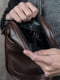 Коричневая сумка-мессенджер с потайным карманом | 6812378 | фото 6