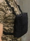 Чорна сумка з текстилю з регульованими лямками | 6812387 | фото 4