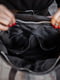 Чорна сумка шопер з екошкіри | 6812401 | фото 4