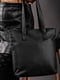 Чорна сумка шопер з екошкіри | 6812402 | фото 2