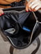Черная сумка шопер с принтом перьев | 6812407 | фото 5