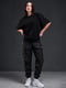 Чорні штани-карго в технології Reflective | 6812419 | фото 2