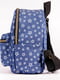 Блакитний джинсовий рюкзак із зірками | 6812737 | фото 3