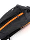 Чорний рюкзак середнього розміру з помаранчевою блискавкою | 6812780 | фото 3