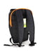 Чорний рюкзак середнього розміру з помаранчевою блискавкою | 6812780 | фото 4