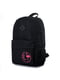 Чорний повсякденний рюкзак з рожевим написом | 6812844
