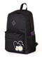 Чорний міський рюкзак з вишивкою-малюнком | 6812927 | фото 3