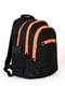 Чорний рюкзак з помаранчевою блискавкою | 6812931 | фото 2