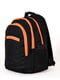 Чорний рюкзак з помаранчевою блискавкою | 6812931 | фото 3