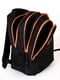 Чорний рюкзак з помаранчевою блискавкою | 6812931 | фото 5