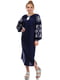 Сукня-вишиванка "Купава" темно-синя | 6394093 | фото 4