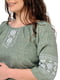 Фісташкова блуза-вишиванка "Пані" з рукавом 3/4 | 6812941 | фото 3
