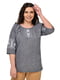 Сіра блуза-вишиванка "Пані" з рукавом 3/4 | 6812946 | фото 4