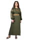 Льняна сукня-вишиванка кольору хакі “Соломія” | 6812949 | фото 2