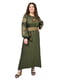 Льняна сукня-вишиванка кольору хакі “Соломія” | 6812949 | фото 3