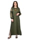Льняна сукня-вишиванка кольору хакі “Соломія” | 6812949 | фото 4