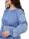 Льняна блакитна сукня-вишиванка “Соломія” | 6812950 | фото 4