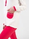 Піжама: білий лонгслів та рожеві штани | 4001988 | фото 6