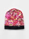 Рожева зимова шапка з принтом | 6813365 | фото 2