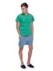 Піжама: зелена футболка та сині шорти | 6813378