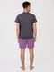 Піжама графітово-фіолетова: футболка та шорти | 6813381 | фото 2