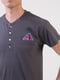 Піжама графітово-фіолетова: футболка та шорти | 6813381 | фото 3