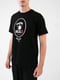 Піжама чорна з принтом: футболка та штани | 6813388 | фото 3