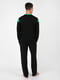 Піжама чорно-зелена: лонгслів та штани | 6813391 | фото 2