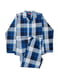 Піжама синя в клітинку: сорочка та штани | 6813399 | фото 5