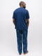 Піжама синя: однотонна футболка та штани в принт | 6813422 | фото 2