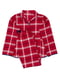 Піжама червона у клітинку: сорочка та штани | 6813451 | фото 2
