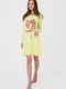 Сукня домашня лимонна з принтом | 6815396