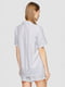 Піжама однотонна сіра: сорочка та шорти | 6815437 | фото 2