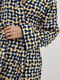 Різнокольоровий халат з принтом та поясом | 6815453 | фото 5