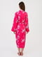 Рожевий халат з квітковим принтом | 6815461 | фото 2