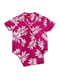 Піжама рожева з принтом листя: сорочка та штани | 6815478 | фото 4