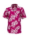 Піжама рожева з принтом листя: сорочка та шорти | 6815479 | фото 3