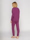 Піжама фіолетова однотонна: лонгслів та штани | 6815495 | фото 2