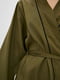 Халат-кімоно оливкового кольору з кишенями | 6815533 | фото 5