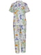 Піжама кремового кольору з принтом колібрі: сорочка та штани | 6815549 | фото 3