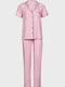 Піжама однотонна блідо-рожева: сорочка та штани | 6815554 | фото 4