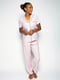 Піжама однотонна блідо-рожева: сорочка та штани | 6815554 | фото 2