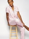 Піжама однотонна блідо-рожева: сорочка та штани | 6815554 | фото 3