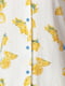 Піжама молочного кольору із лимонним принтом: сорочка та шорти | 6815594 | фото 3