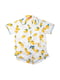 Піжама молочного кольору із лимонним принтом: сорочка та шорти | 6815597 | фото 4