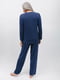 Піжама трикотажна синя: лонгслів та штани | 6815652 | фото 2
